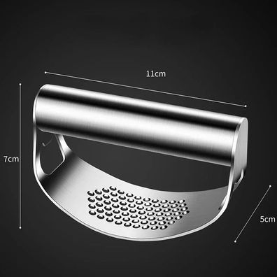 Stainless Steel Manual Garlic Ginger Rocker Crusher & Press Tool