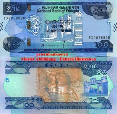 Äthiopien / Ethiopia 100 Birr 2023 Unc P 57 6595#