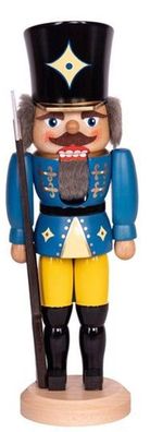 Nussknacker "Soldat", blau BxHxT 11x36x11cm NEU Nusknacker Holzfigur Weihnachtsf