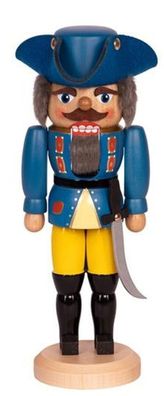 Nussknacker "General", blau BxHxT 11x36x11cm NEU Nusknacker Holzfigur Weihnachts