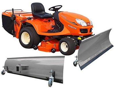 Räumschild Universal Schneeschild Einachser Rasentraktor Grau 100 - 200 x 40 cm