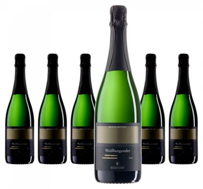6 x Saale-Unstrut Weißburgunder brut – 2023