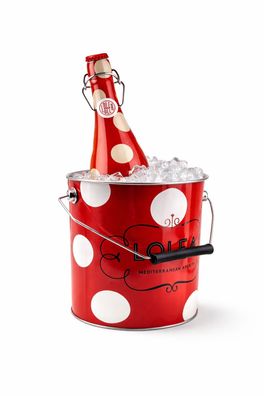Lolea Sangria N°1 Rot Set - Roter Kühler mit Henkel & Rotwein-Sangria 0,75 l (7 % Vol