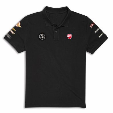 DUCATI ICON Polo Shirt T-Shirt schwarz 98780170 Kurzärmlig NEU 2026