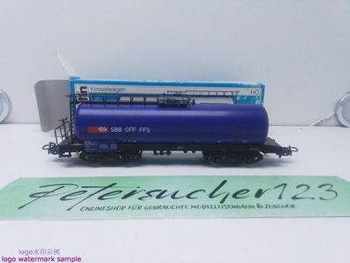 Märklin H0 AC 4745 Kesselwagen "Kesselwagen SBB CFF FFS" / Kessel blau / ESSO AG / O