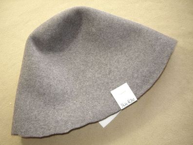 Hutstumpen Wollfilz fester Stumpen grau meliert 120 gr Ü 50cm Rd 83cm Stu 8300