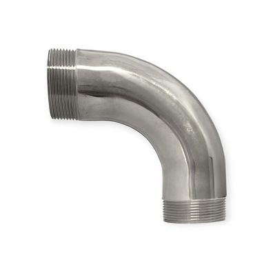 90° Bogen AG/AG BSPP flachdichtend - Edelstahl 316 - Außengewinde beidseitig / (Gewi