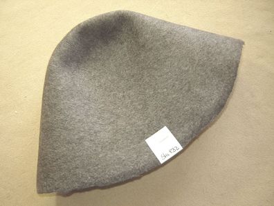 Hutstumpen Wollfilz fester Stumpen mittelgrau meliert 120 gr Ü 48cm Rd 86cm Stu 932