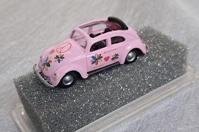 VW Käfer 1200 Brezelfenster mit Rolldach, Make Love not War, Praline
