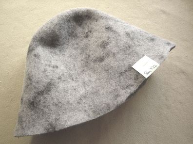 Hutstumpen Wollfilz Stumpen grau gefleckt 130 gr Ü 49cm Rd 84cm Stu922