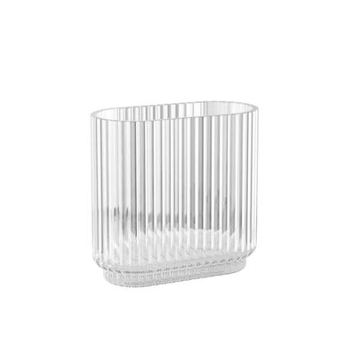 Georg Jensen Blumenvase Bernadotte - Ovale Glasvase Rillenmuster | 10020607
