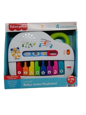 FISHER-PRICE Das erste tragbare Spielzeugklavier für Kinder mit Tastatur und 4 Spielm