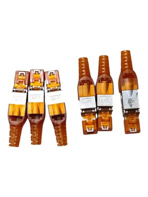 6 Stück Netzwerkstecker Cat 7 werkzeuglos CAT7 CAT7A RJ45 LAN UTP Kabel Stecker ohne