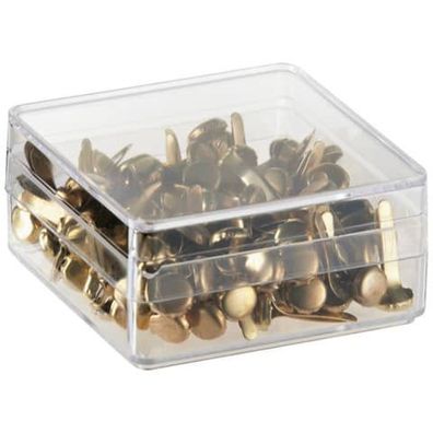 Musterbeutelklammern, vermessingt, Nr. 3/17 mm, Dose à 100 Stück