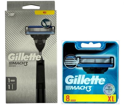 Gillette Mach3 Rasierer Design Edition + 8 Rasierklingen Original neu/ OVP