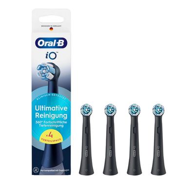 Oral-B iO Aufsteckbürsten Ultimative Reinigung Schwarz 4er Originale in OVP