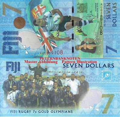 Fidschi FIJI 7 Dollars 2017 Unc P. 120a (comm.) #6795#