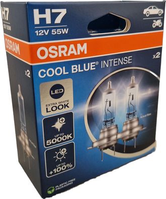 H7 12V 55W Cool Blue Intense 5000K + 100% 2St Osram 64210CBN-2HB