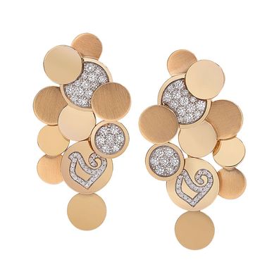 Chantecler - C.39923 - Goldene Paillettenohrringe