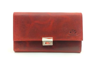 Vintage Kellnerbörse Leder red