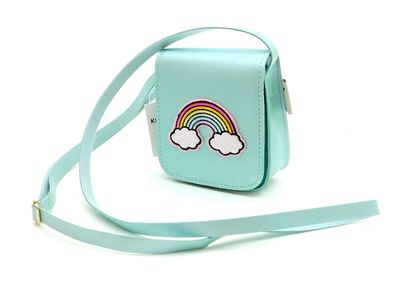 Mädchentasche mint mit Regenbogen – Kinder Umhängetasche