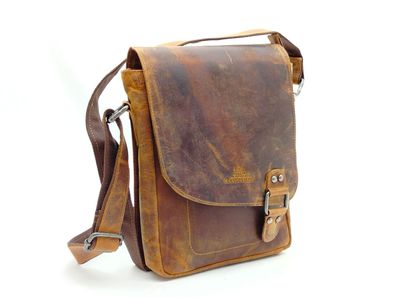 Schultertasche mit Überschlag und Reißverschluss