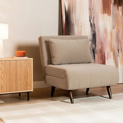 Bronx71 Schlafsessel Hanna Samt taupe