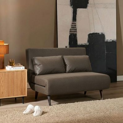 Bronx71 Schlafsofa 1,5-Sitzer Kristian Eco-Leder anthrazit