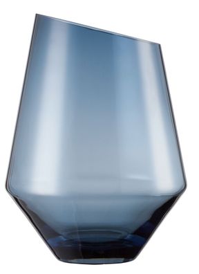 Zwiesel GLAS handmade VASE/WINDLICHT Diamonds H 277 MM BLAU KLAR (KT1) 122217
