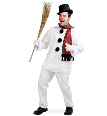 narrenwelt Schneemann Anzug mit Quasten + Schal Gr. L