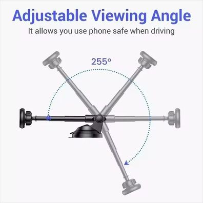 Magnetic Car Phone Holder for Dashboard/Windshield, Universal Stand