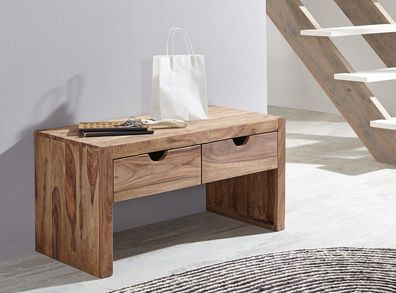 Garderobenbank 90x45cm 'Oxford' Sheesham massiv