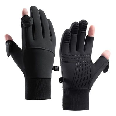 Men/Women Two Finger Warm Touchscreen Gloves, Wind/Waterproof