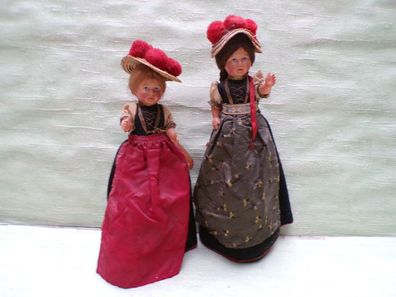 alte Zelluloid Puppen Arme beweglich Schwarzwaldmädel ca30cm