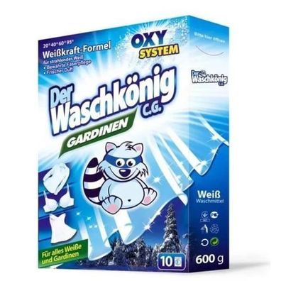 Der Waschkönig Gardinenwaschpulver für weiße Textilien 600 g