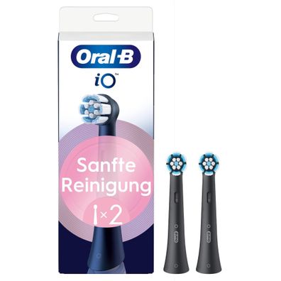 Oral-B iO Sanfte Reinigung BLACK 2er Aufsteckbürsten