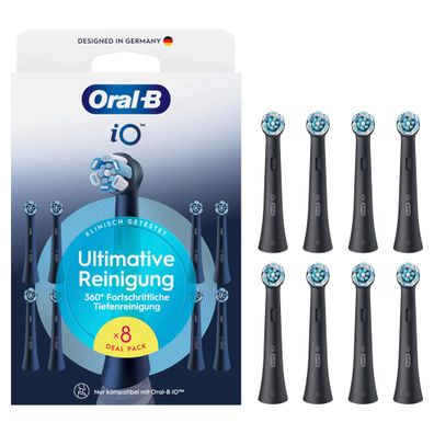 Oral-B iO Ultimative Reinigung, Schwarz, 8er Billboard Aufsteckbürsten