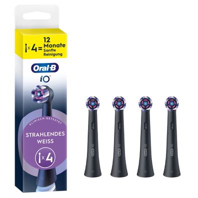 Oral-B iO Radiant White Black 4er Aufsteckbürsten