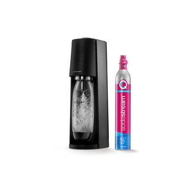 SodaStream Terra Schwarz Wassersprudler mit 1x Kstf. flasche und 1x Co2 Zyl