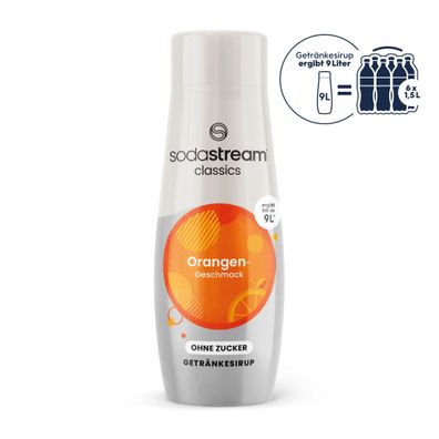SodaStream Orange ohne Zucker Sirup 440ml  Sirup für SodaStream