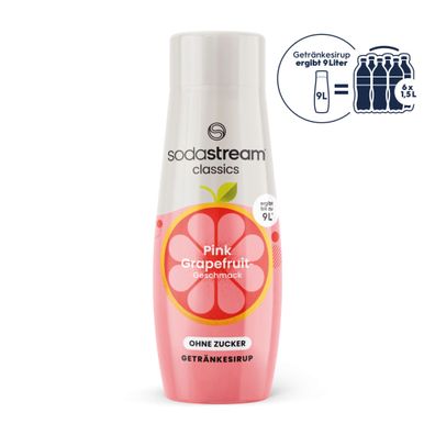 SodaStream Pink Grapefruit ohne Zucker Sirup 440ml Sirup für SodaStream