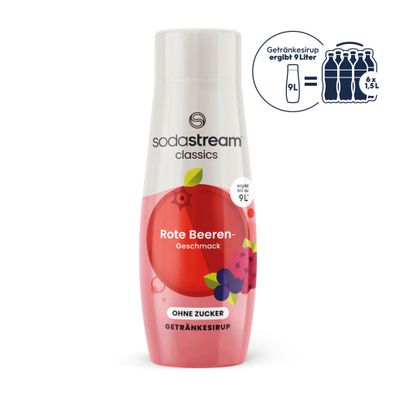 SodaStream Rote Beeren ohne Zucker Sirup 440ml Sirup für SodaStream