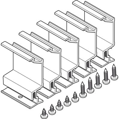 Hawa Blendenbefestigungsteile HAWA-Frontslide 60/A 60/matic für Abdeckblende Alu ()