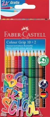 Faber Castell Buntstift Colour Grip 3,3 mm 10 + 2 Promotionset