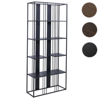 Regal HWC-P12, Bücherschrank Hochschrank, Industrial Metall MVG 180x80x31cm