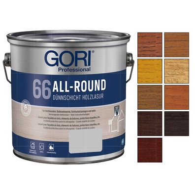 GORI 66 All-Round 2.5 LTR Dünnschichtlasur Holzlasur Holzschutzlasur Allroundlasur