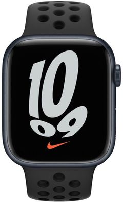 Apple Watch Series 7 Nike GPS 45mm Alu Sportband Midnight - Akzeptabler Zustand