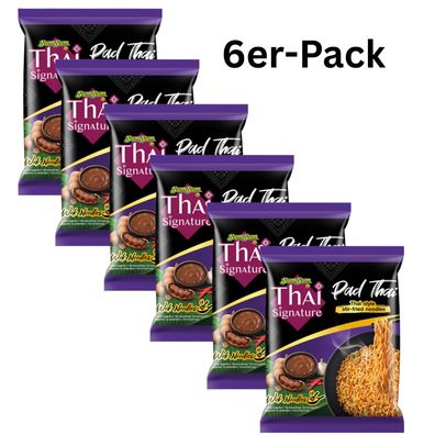 6er-Pack YumYum Instantnudeln Thai Signature Stir-Fried Pad Thai 100g