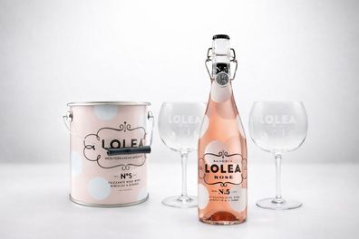 LOLEA Sangria Set N°5 Rosé - 0,75 L (8 % Vol) | Roséwein-Sangria aus Garnacha & Tempr