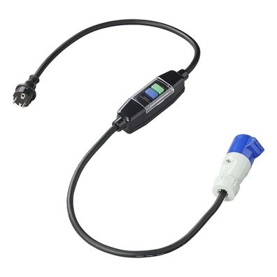 Adapterkabel 150 cm Schuko auf CEE mit integriertem FI-Schalter – Fehlerstromschut